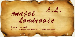Anđel Londrović vizit kartica